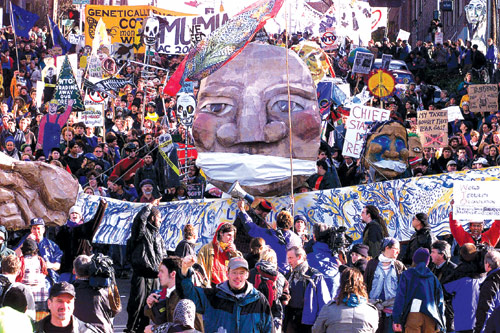 WTO week, 1999: Protest, puppets, and pepper spray transformed the streets of Seattle—and a movement.