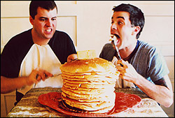 Jared Warren and Coady Wills and a whole bunch of pancakes.