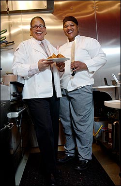 Ladies of soul: Wellington chefs Cynthia Hobbs (left) and Bea Holbert.