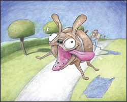 Bill Plympton's Guard Dog hates those damn squirrels.