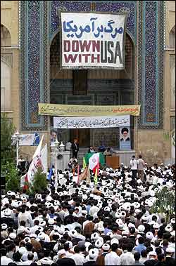 In Iran last week, "Down with USA."