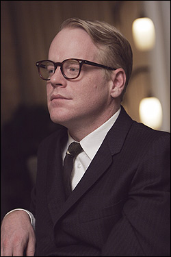 Hoffman in Capote: sure to get an Oscar nom?