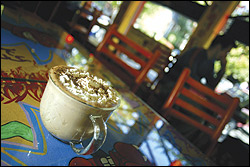 El Diablo brews a heavenly cup of Mexican hot chocolate.