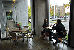 The Gallery Cafe at the Frye Art Museum is one of Seattle's quiet architectural wonders.