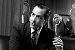 Strathairn as Murrow: no personal life, but all his principles on camera.