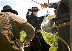 Banderas in Zorro action.