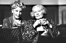 Reilly (left) and Dench offstage.