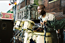 Chappelle supplies his own rim shots.