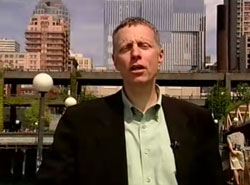 An actor in the spoof video that was produced by city employees.
