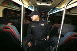 Roland Gervacio patrols Route 358 during a Metro police "emphasis."