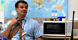 Mass goes off his lesson plan.