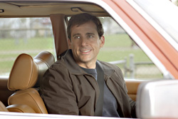 Widower Carell plays up the puppy-dog hurt.