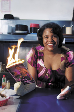 As far as black romance writers go, Edwina Martin-Arnold (pictured here in her restaurant, Philadelphia Fevre) is about the only game in town.