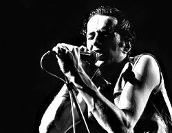 A punk for the ages: Strummer onstage.