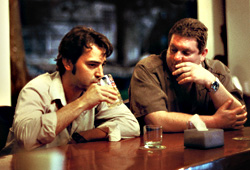 Confronting the horror: Livingston (left) with the late Chris Penn.