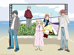 The original art school gang, in anime form.