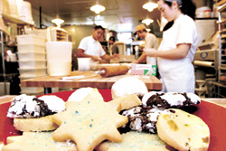 Rolling out the holidays at Columbia City Bakery.