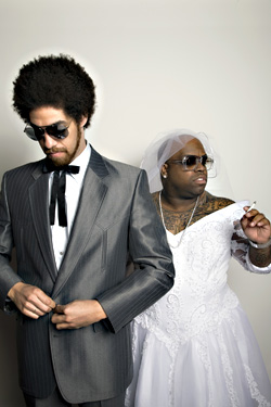 Thousand-dollar wedding:Danger Mouse (left) and Cee-Lo.