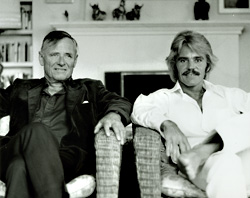 Isherwood (left) and Bachardy in their ’70s glory.
