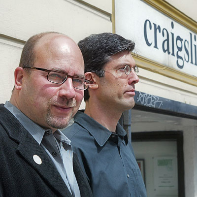 Craigslist founder Craig Newmark, left, and CEO Jim Buckmaster.