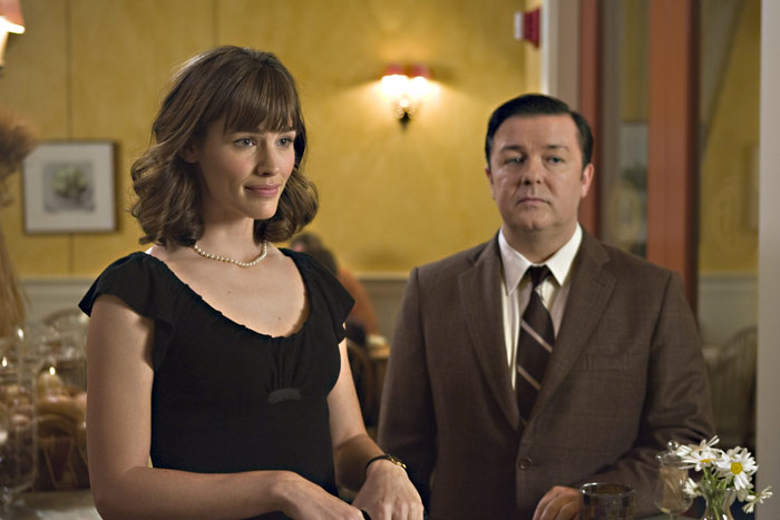 Gervais enlists Jennifer Garner in his scheme.