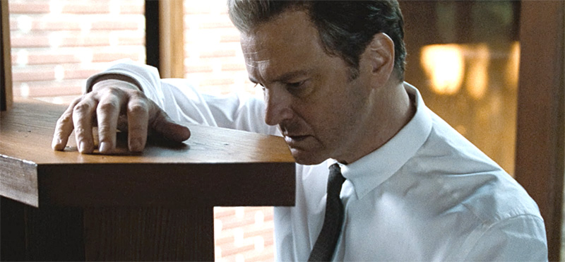 Firth: dressed for a funeral.