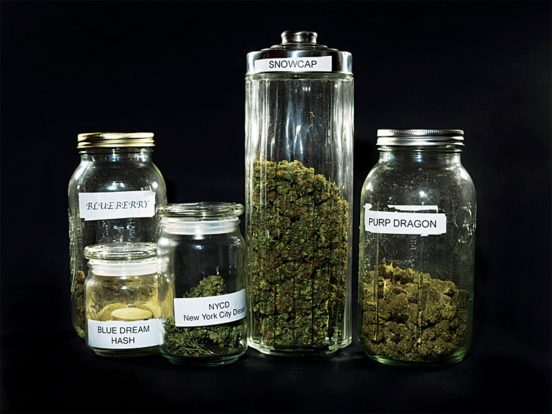 Medicine chest: Jars from the Sarich dispensary.