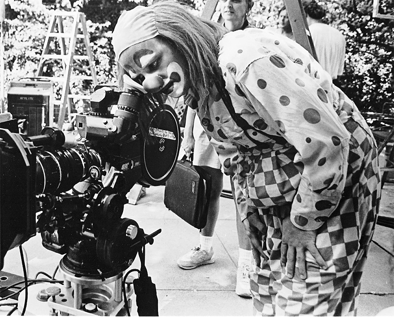 Goldthwait on set dressed as Shakes in a rare moment of sobriety.