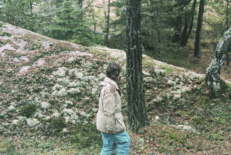 Ulla Edström in the woods.