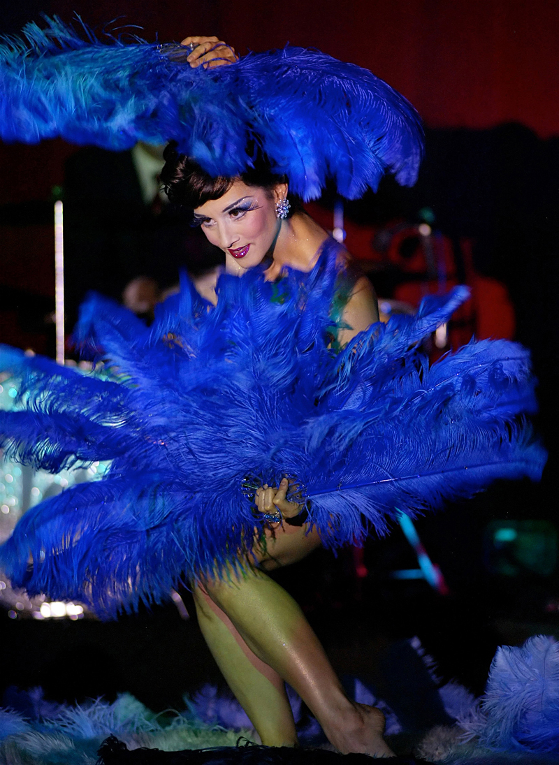Miss Indigo Blue helps celebrate a local burlesque centennial.