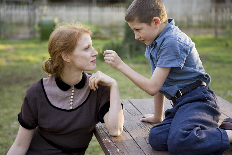 Jessica Chastain (with Tye Sheridan) in Terrence Malick's Cannes prizewinner The Tree of Life.