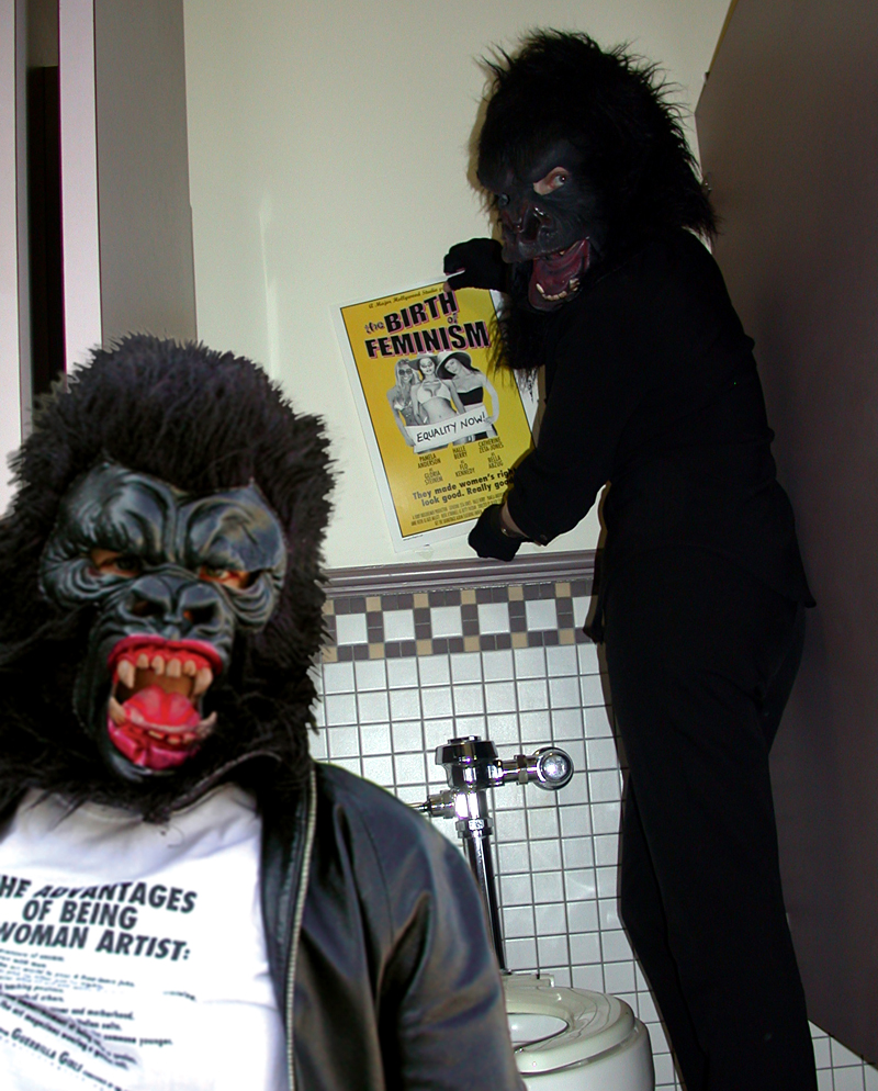The Guerrilla Girls in action.