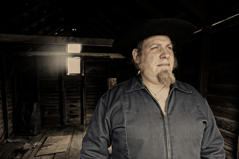 Weathered bluesman Knut Bell.