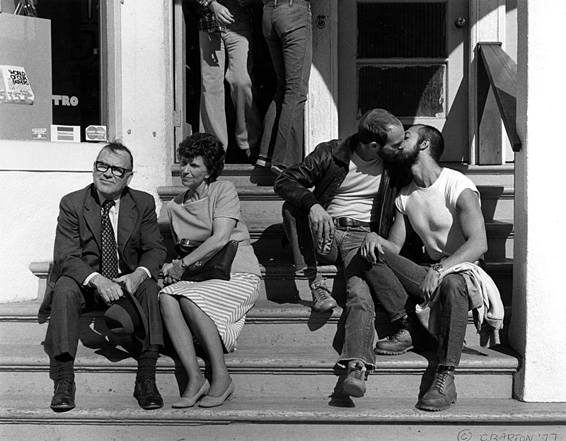 A typical street scene in the Castro in 1977.