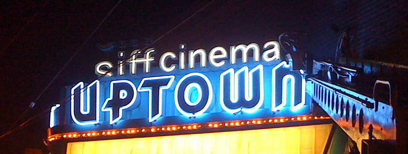 The Uptown now sports new SIFF signage.