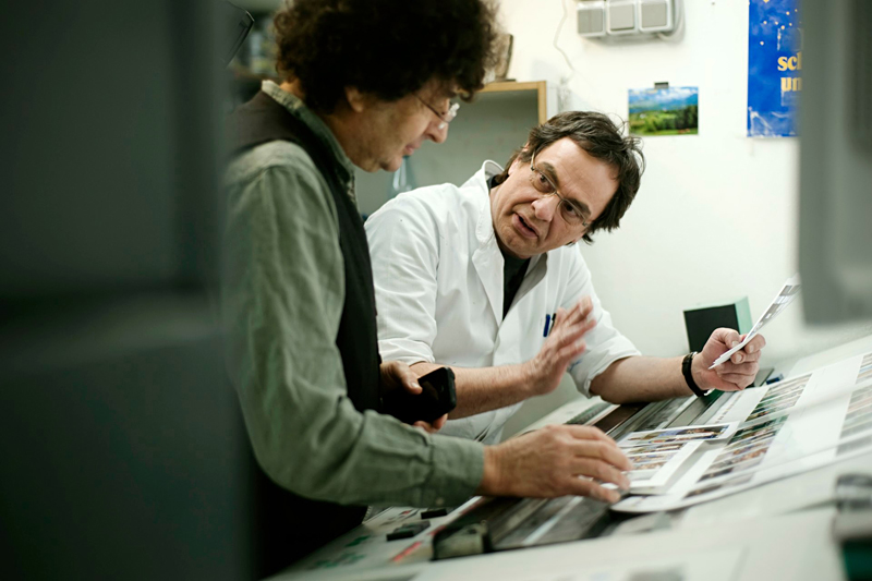 Sternfeld (left) and Steidl select images for iDubai.