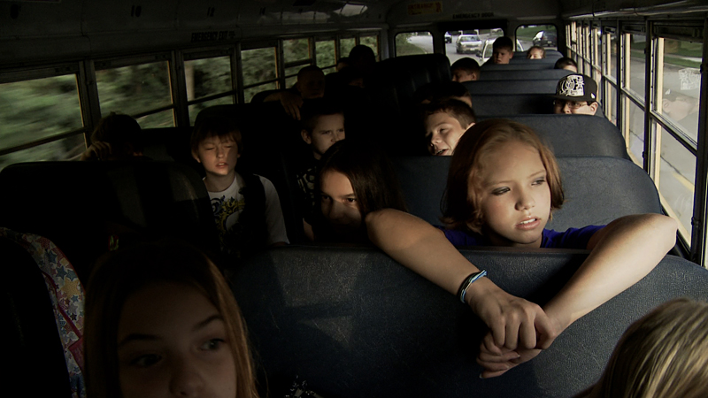 Hirsch gains remarkable access on an Iowa school bus.