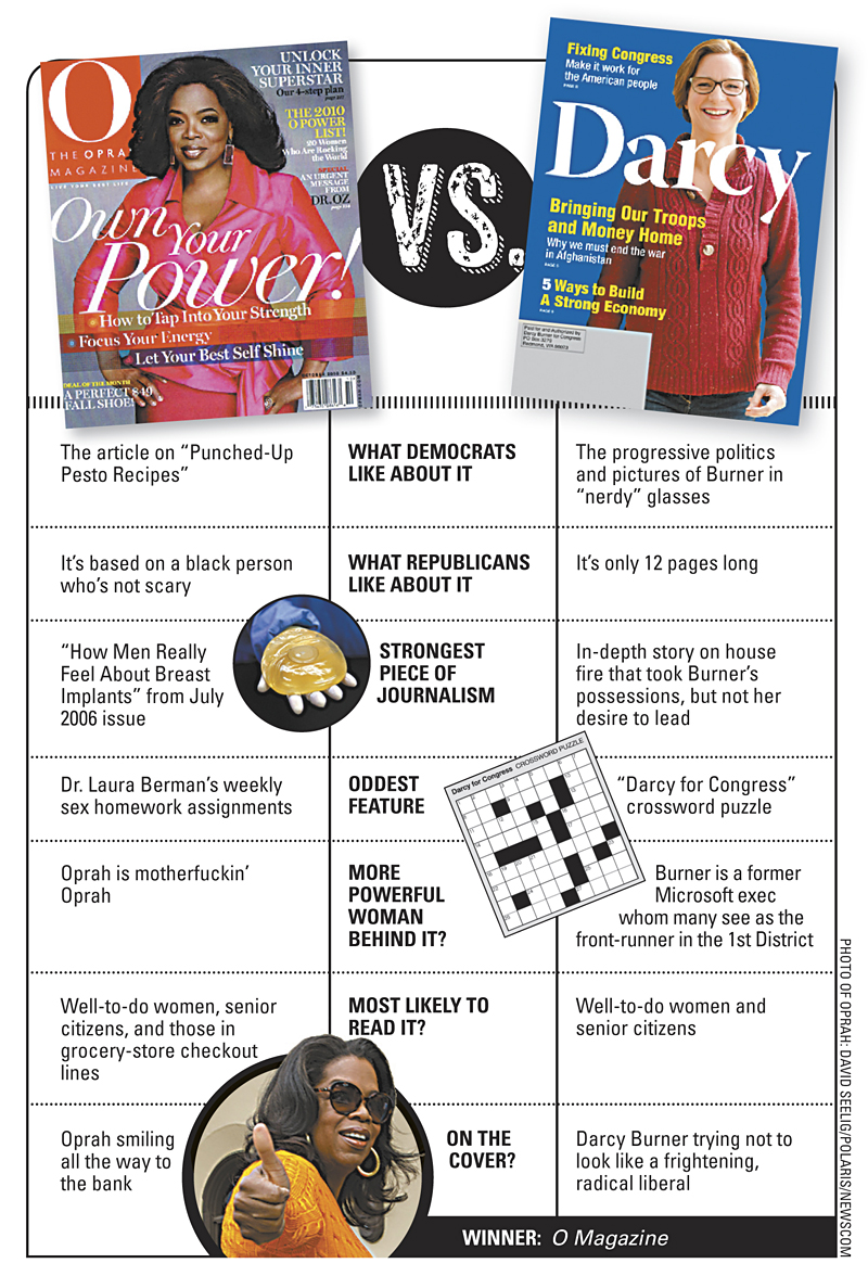 Oprah vs. Darcy Burner: The Magazine Death Match