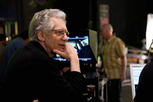 Cronenberg on the set.