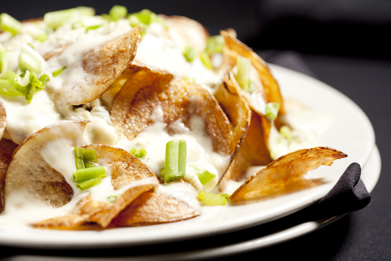 Blue-cheese chips, $5.