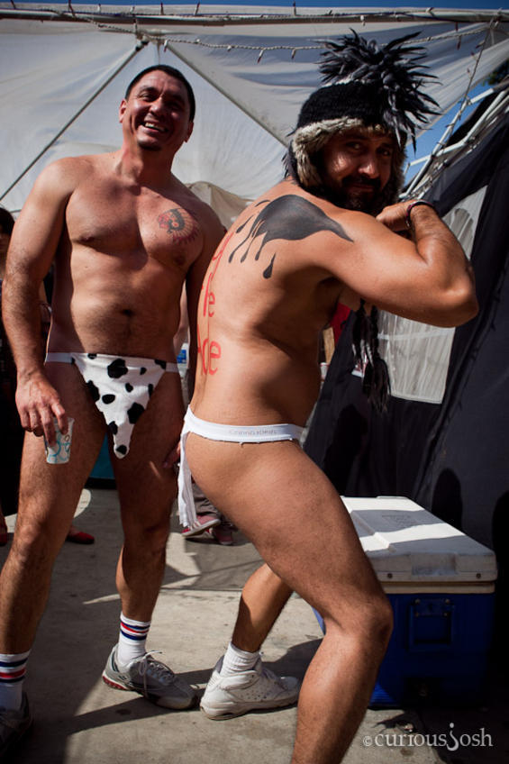 One part critical mass and one part nudist expression, the World Naked