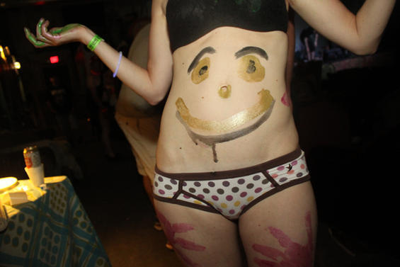 One part critical mass and one part nudist expression, the World Naked