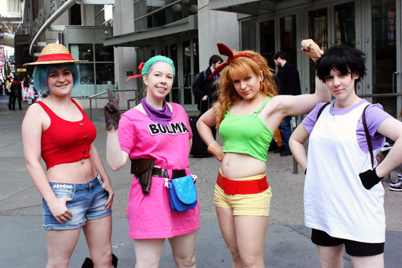 Popular anime characters depart from the last day of the convention to roam the streets of Seattle.