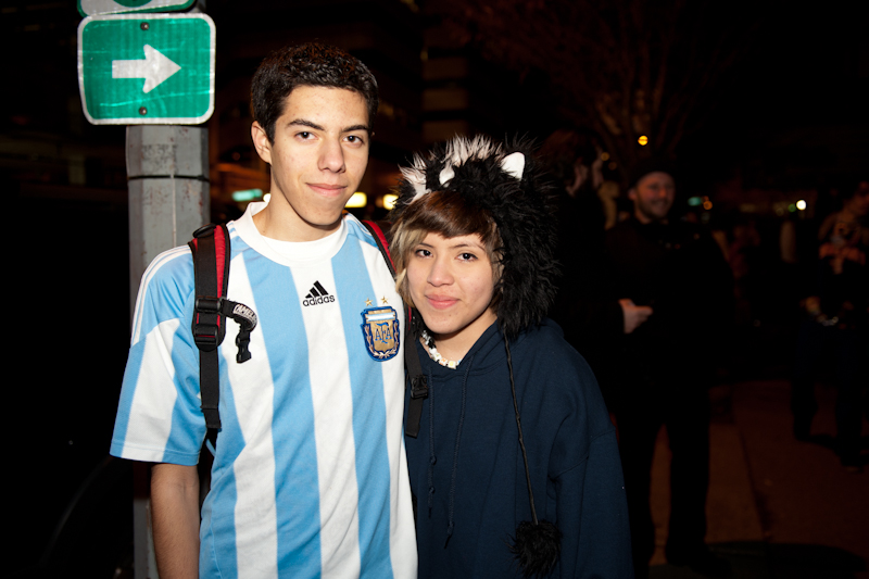 Teenagers and twenty-somethings packed the house for a "blue themed" dance party