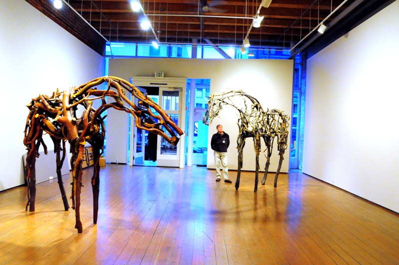 Deborah Butterfield's sculptures at the Greg Kucera Gallery.