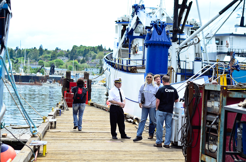 Grillin with the guys from Deadliest Catch at the Nordic heritage Museum. Photo by Sy Bean