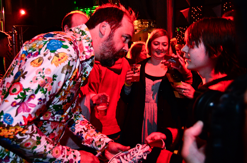 Krist Novoselic (Bassist for Nirvana) delivered a moving speech at the opening of the Nirvana Exhibit. He signed autographs after his speech including this kid's shoe.