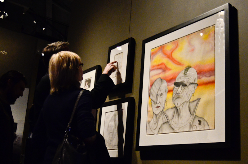 Featured were Kurt Cobain's high school painting of two againg, Reagan-era punks in the post apocalypse, "punk American gothic."