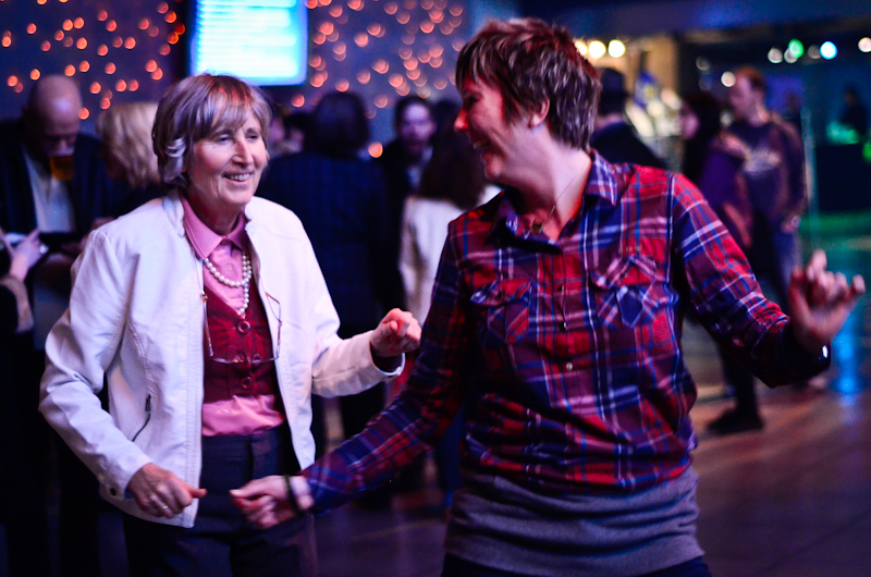 People from all ages partied on while listening to old favorite grunge-era songs.