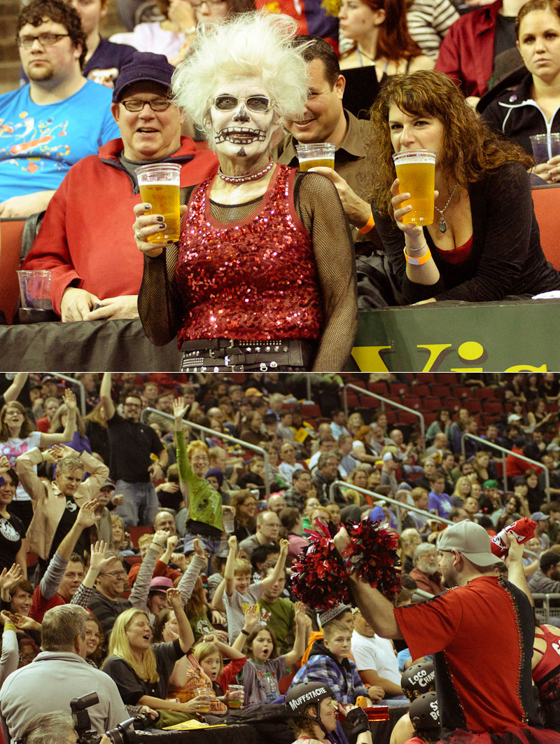 Fans of Grave Danger wore red and black to honor their team.